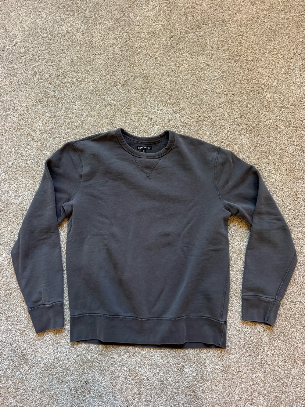 J Crew Mercantile Sweatshirt Womens M Top Long Sleeve Charcoal Grey Crewneck